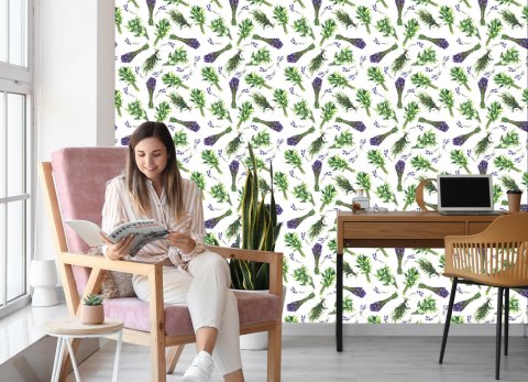 Tapeta Lawenda Zioła