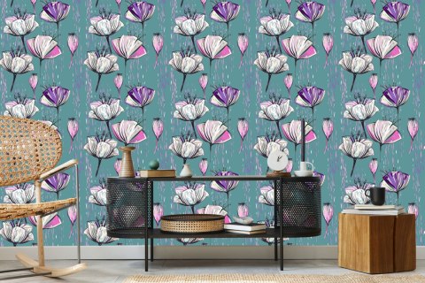 Tapeta Malowane Tulipany
