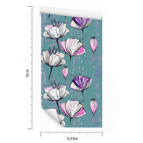 Tapeta Malowane Tulipany