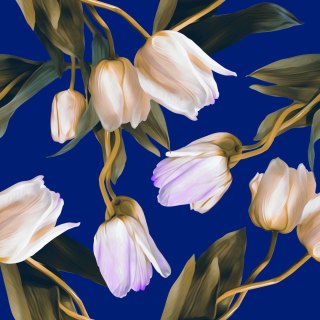 Tapeta Malowane Wiosenne Tulipany