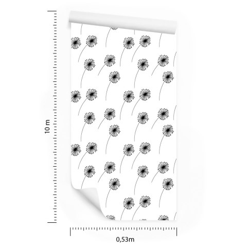 Tapeta Minimalistyczne Rysowane Dmuchawce
