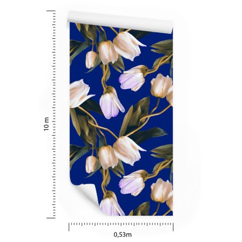 Tapeta Malowane Wiosenne Tulipany