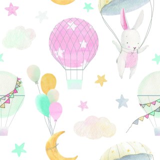 Tapeta Balony Na Tle Kolorowych Gwiazdek