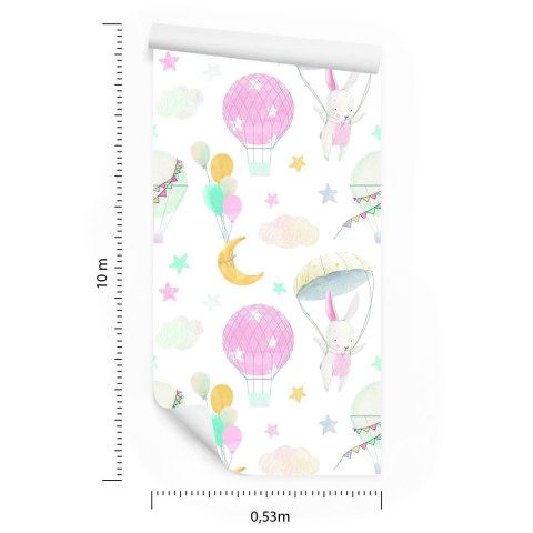 Tapeta Balony Na Tle Kolorowych Gwiazdek