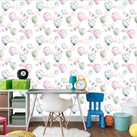 Tapeta Balony W Delikatnych Kolorach