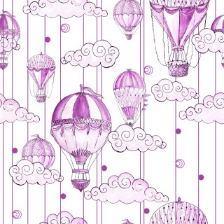 Tapeta Balony W Odcieniach Fioletu