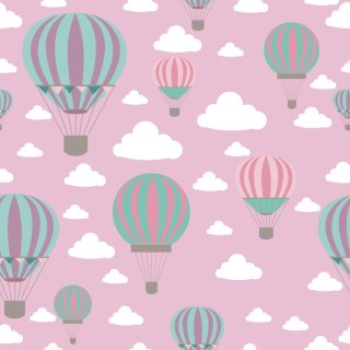 Tapeta Kolorowe Balony W Chmurach