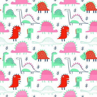 Tapeta Do Pokoju Dziecka Kolorowe Dinozaury Liście