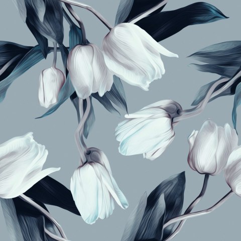 Tapeta Malowane Tulipany