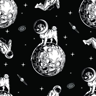 Tapeta Psy W Kosmosie