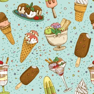 Tapeta Kolorowe Lody