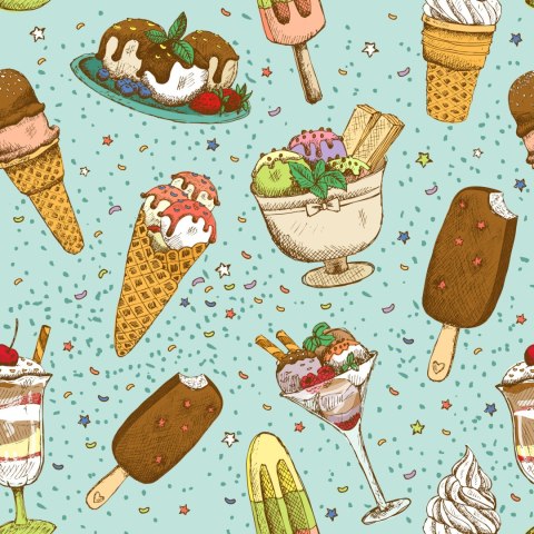 Tapeta Kolorowe Lody
