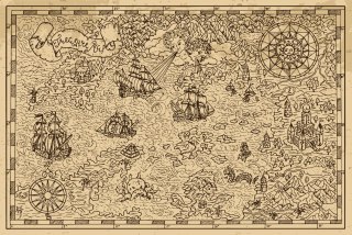 Fototapeta Mapa Skarbów