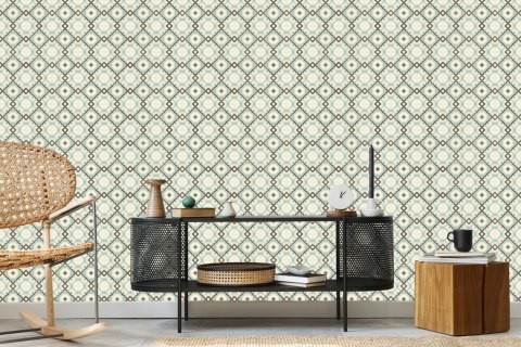 Tapeta Geometryczny Wzór W Stylu Retro