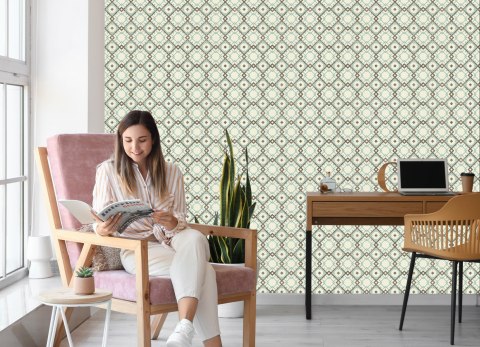 Tapeta Geometryczny Wzór W Stylu Retro