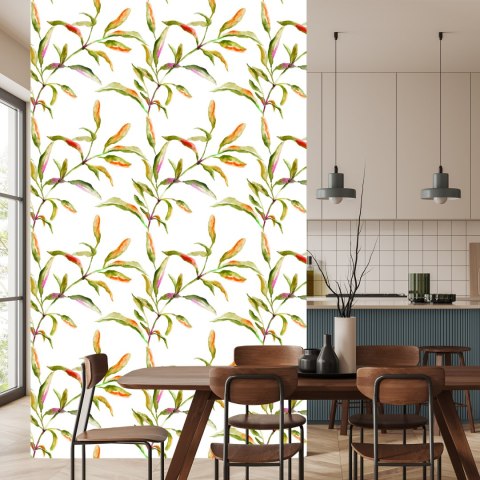 Tapeta Liście Akwarela