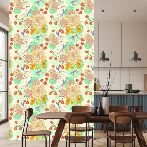 Tapeta Retro Kwiaty