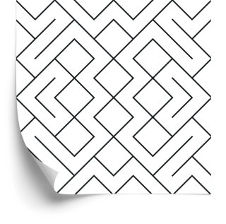 Tapeta Czarno-Biały Wzór Geometryczny