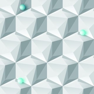 Tapeta Geometryczny Motyw - Efekt 3D
