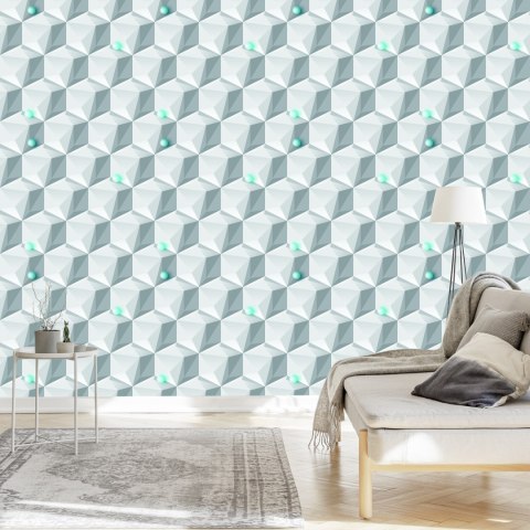 Tapeta Geometryczny Motyw - Efekt 3D