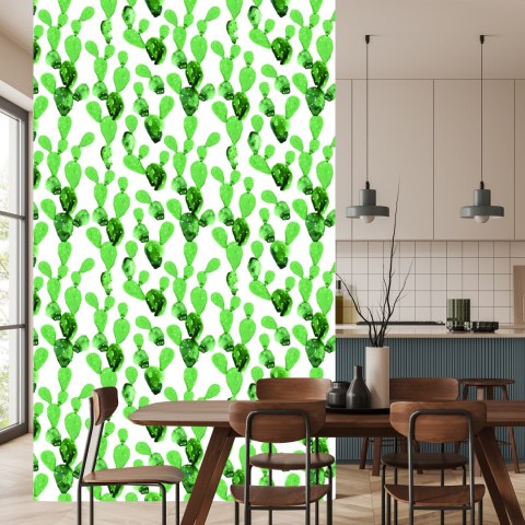 Tapeta Kwiaty Kaktus Akwarela