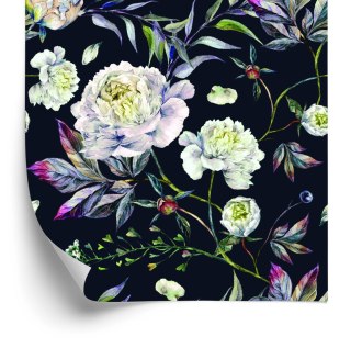 Tapeta Kwiaty Piwonie, Liście, Styl Vintage