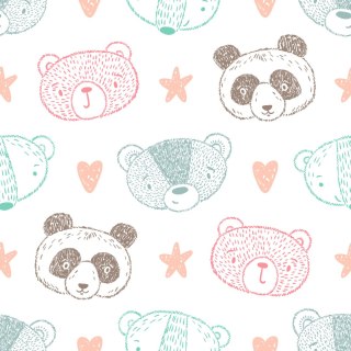 Tapeta Misie Panda Niedźwiadki