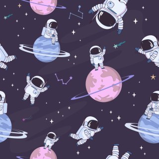 Tapeta Mali Astronauci
