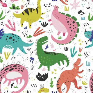 Tapeta Dla Dzieci - Kolorowe Dinozaury