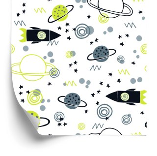 Tapeta Kosmos Rakiety Planety Do Pokoju Dziecka