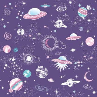 Tapeta Statki Kosmiczne Gwiazdki I Ufo
