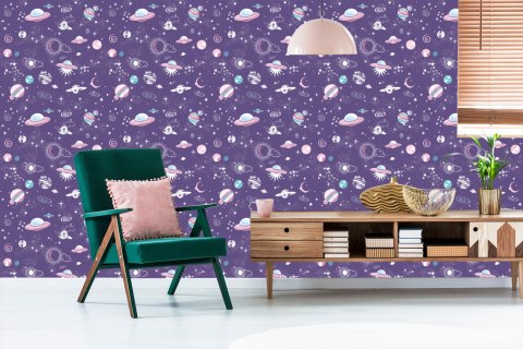Tapeta Statki Kosmiczne Gwiazdki I Ufo