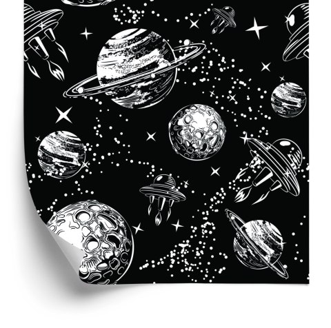 Tapeta Statki Kosmiczne Pośród Planet