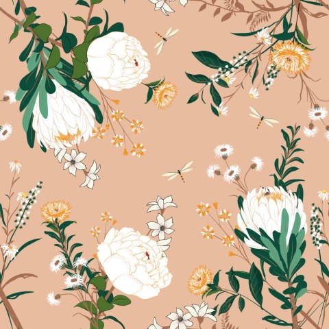 Tapeta Kolorowe Kwiaty W Stylu Vintage