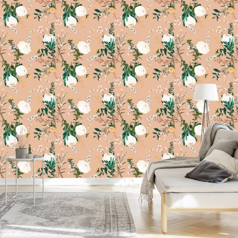 Tapeta Kolorowe Kwiaty W Stylu Vintage
