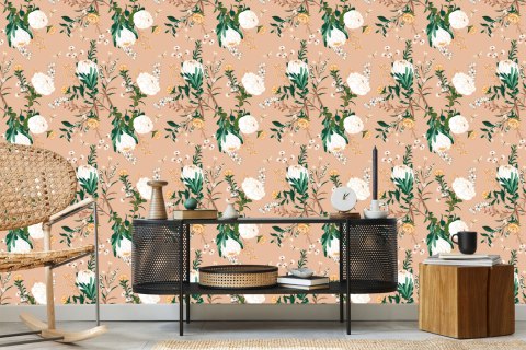 Tapeta Kolorowe Kwiaty W Stylu Vintage