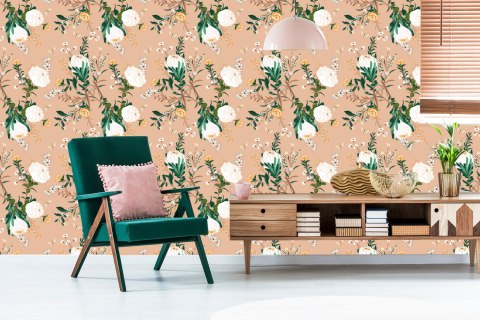 Tapeta Kolorowe Kwiaty W Stylu Vintage