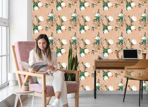 Tapeta Kolorowe Kwiaty W Stylu Vintage