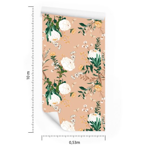 Tapeta Kolorowe Kwiaty W Stylu Vintage