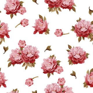 Tapeta Kolorowe Peonie - Akwarela