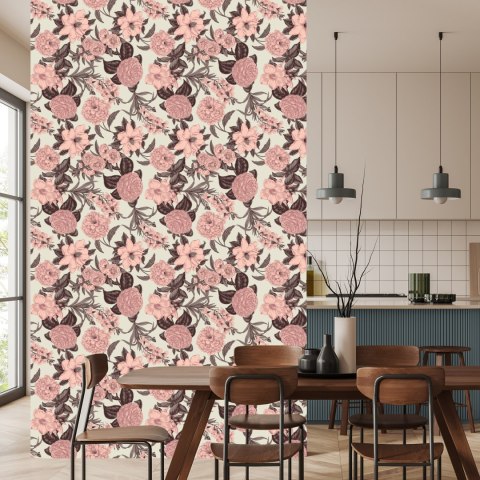 Tapeta Pastelowe Kwiaty W Stylu Vintage