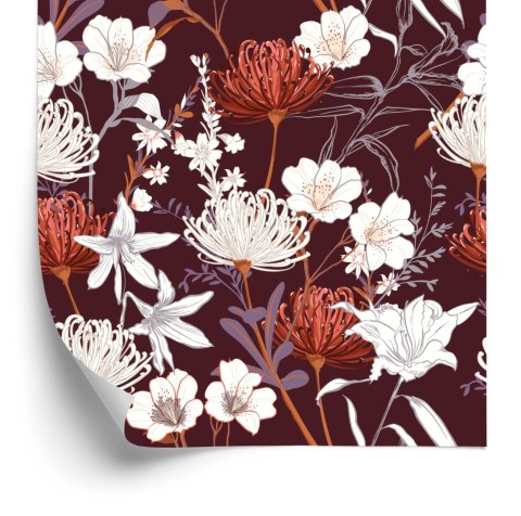 Tapeta Polne Kwiaty W Stylu Vintage
