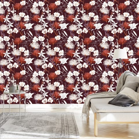 Tapeta Polne Kwiaty W Stylu Vintage