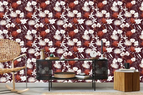 Tapeta Polne Kwiaty W Stylu Vintage