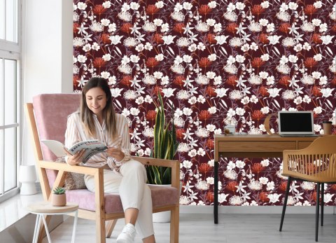 Tapeta Polne Kwiaty W Stylu Vintage