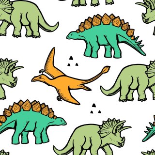 Tapeta W Kolorowe Dinozaury, Dla Dzieci