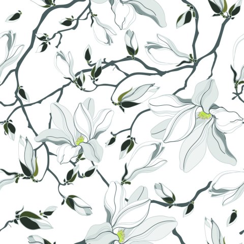 Tapeta Białe Magnolie