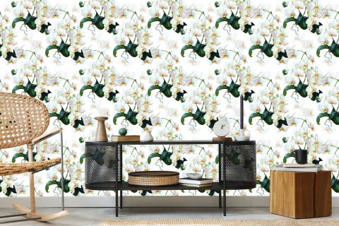 Tapeta Do Sypialni Egzotyczne Storczyki Orchidee