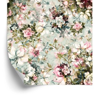 Tapeta Do Sypialni Róże Kwiaty Liście Natura 3D