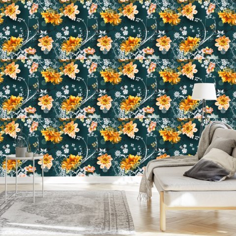Tapeta Kwiaty W Stylu Vintage
